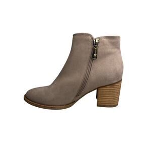 Blondo Womens Waterproof Gray Ankle Booties Chunky Heel Western Country Size 8.5